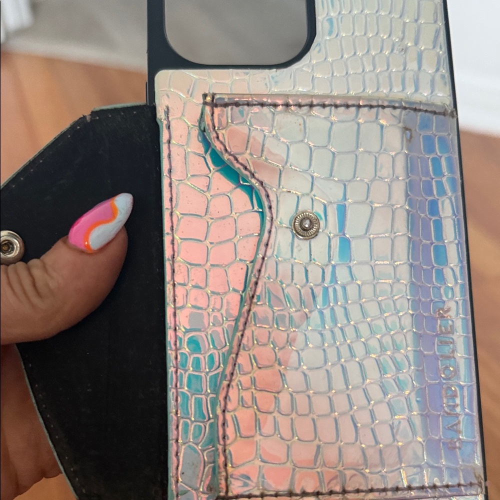 Bandolier used iPhone 13 Pro Max Iridescent Phone Case with Card Holder - Picture 3 of 4